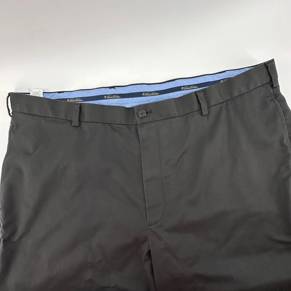 Brooks Brothers Clark Advantage Chino Pants Mens 42x30 Black Cotton Lightweight